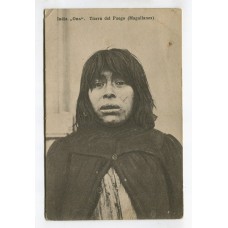 INDIA ONA TIERRA DEL FUEGO MAGALLANES CHILE ANTIGUA TARJETA POSTAL ABORIGENES